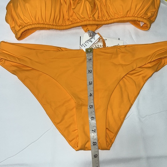 BECCA Santorini Ophelia Shirred Scoop Bralette & Adela Hipster Bottom, M - Picture 7 of 9